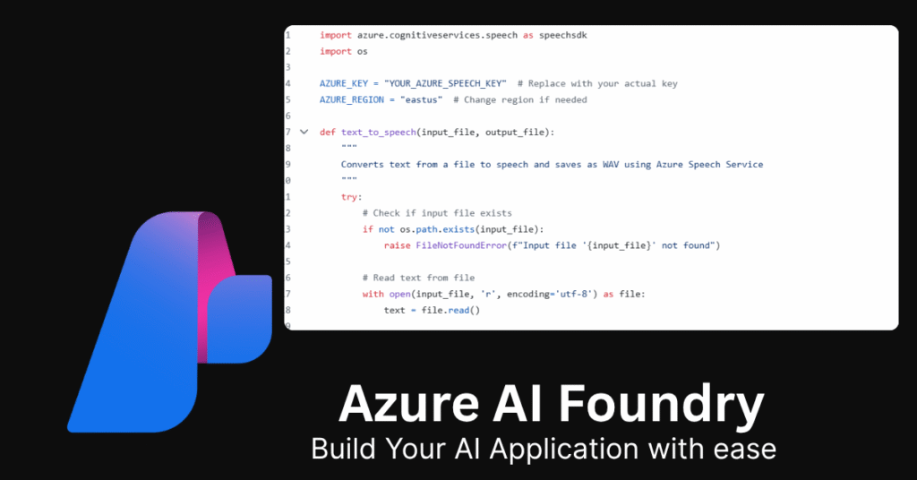Azure Speech Service app development with Azure AI Foundry