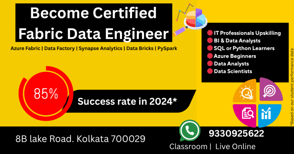 Microsoft Fabric Data Engineer Associate Certification course in Kolkata