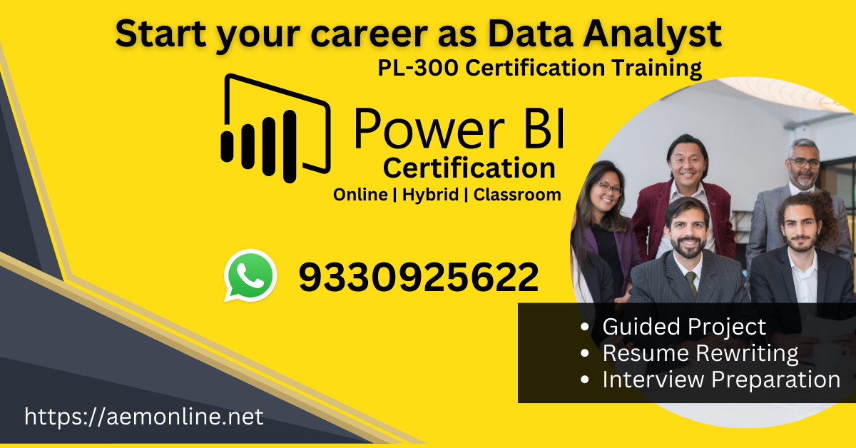 power bi course in Kolkata for pl-300 certification